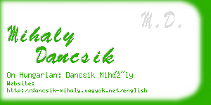 mihaly dancsik business card